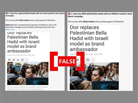 christian dior israel support|FACT CHECK: No, Dior Did Not Replace Bella Hadid With.